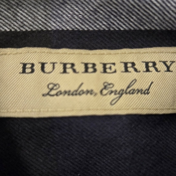 Burberry London Plaid Cotton Shirt Sz Large - Picture 4 of 14